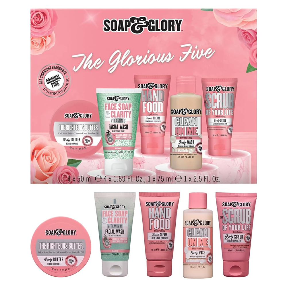 Set cadou The Glorious Five pentru îngrijirea pielii Soap & Glory The Glorious Five