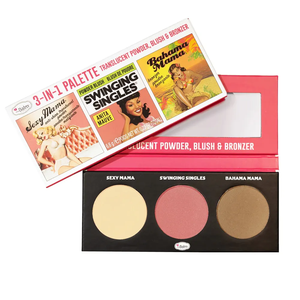 Paleta Multifunctionala theBalm Must Haves Powder Trio Translucent Powder, Blush & Bronzer