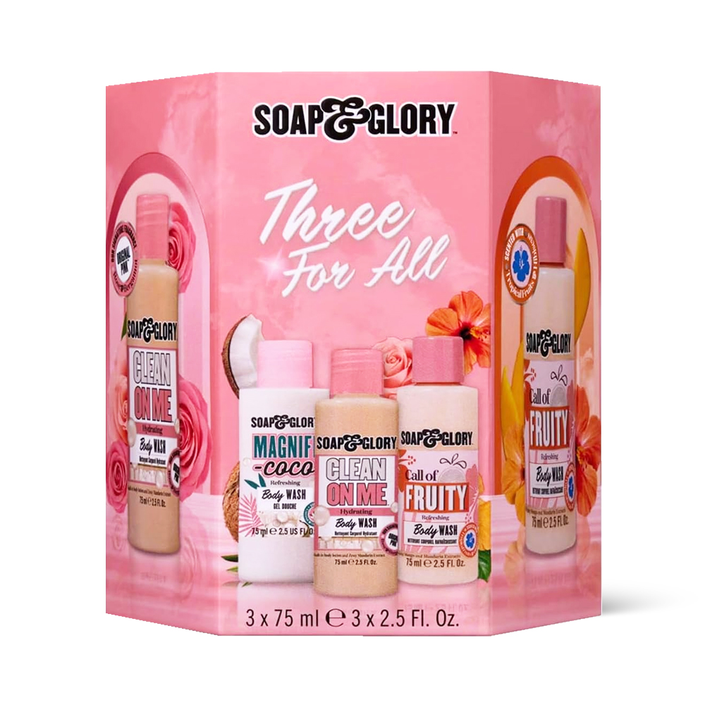 Set cadou mini Soap & Glory Three For All 3 Piece Mini Gift Set