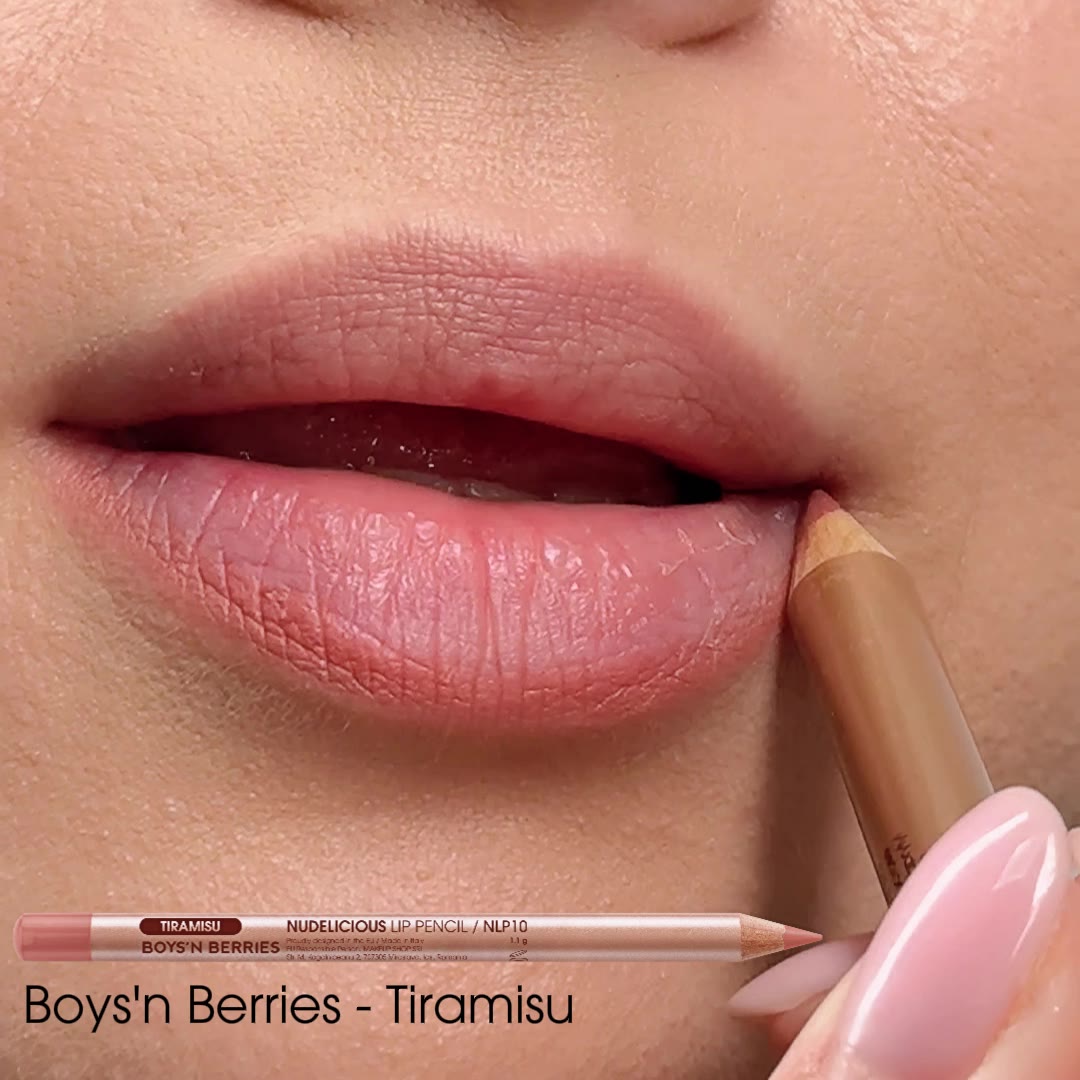 Video Creion Buze Boys`n Berries Nudelicious Lip Pencil Tiramisu