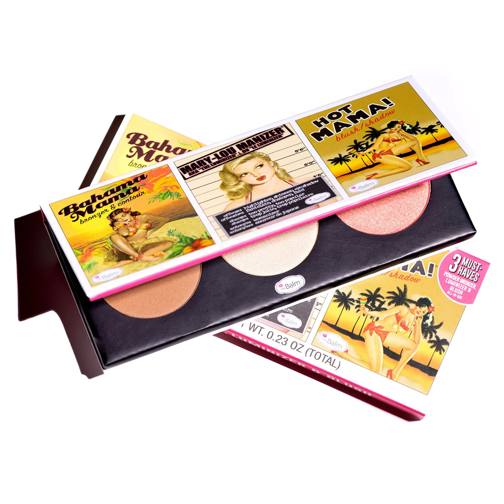 Paleta Multifunctionala theBalm Must Haves Powder Trio Bahama Mama, Hot Mama, Mary-Lou Manizer