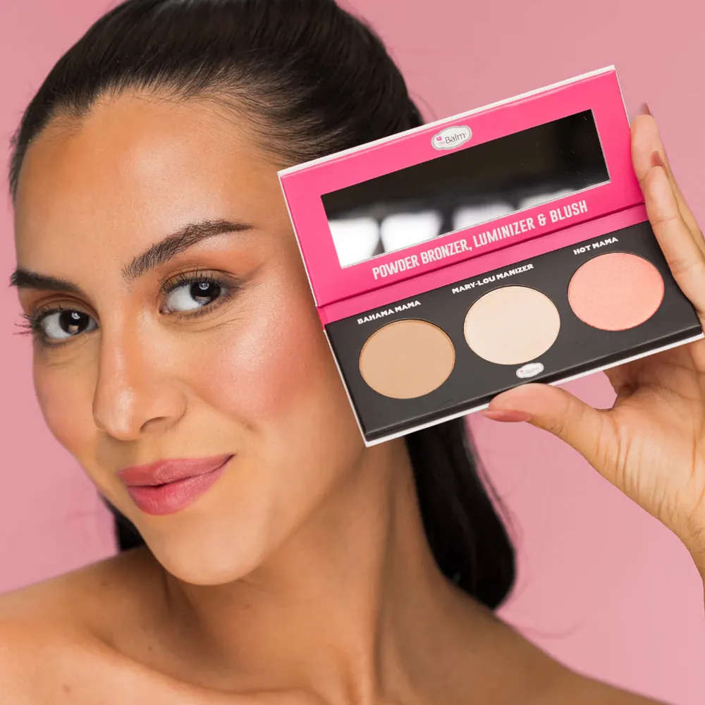 Paleta Multifunctionala theBalm Must Haves Powder Trio Bahama Mama, Hot Mama, Mary-Lou Manizer