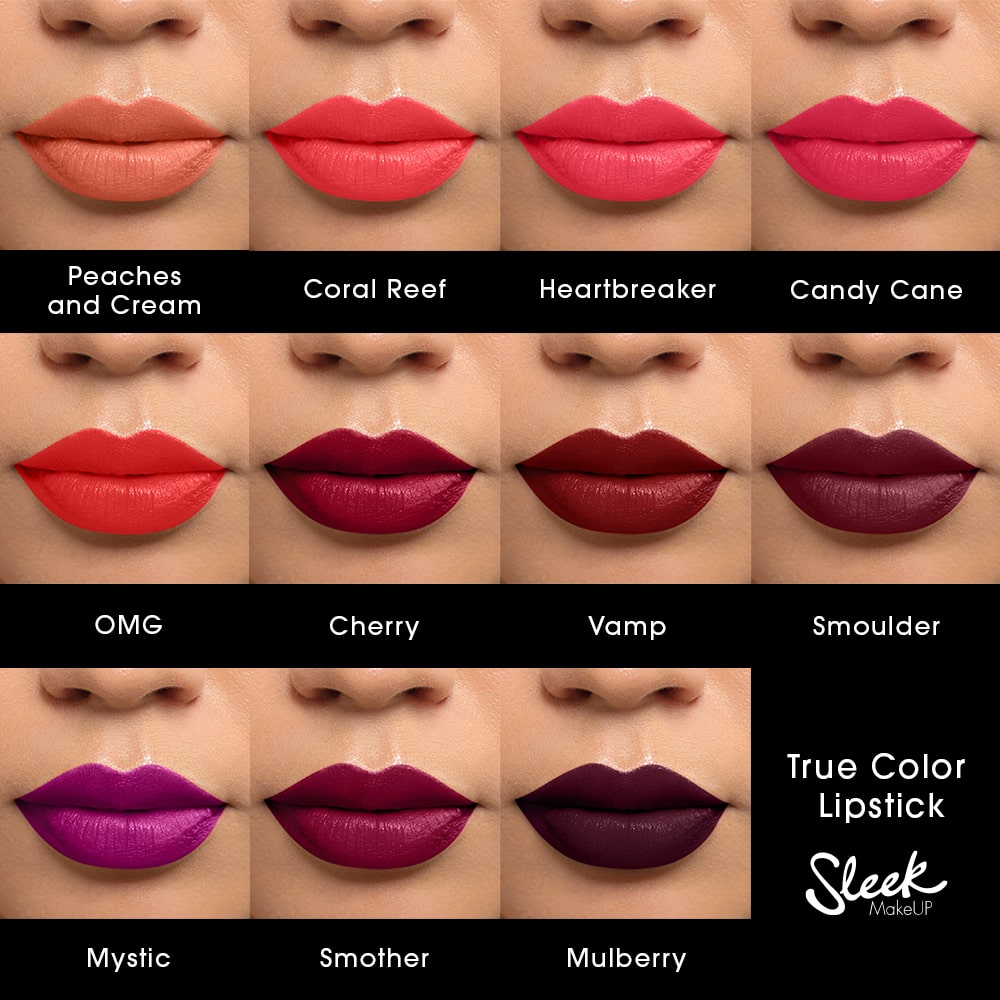 Ruj Sleek MakeUP True Color Lipstick Peaches and Cream