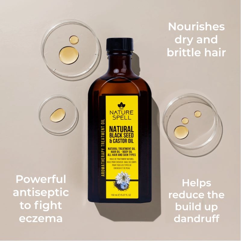Ulei de Seminte Negre & Ricin pentru Par & Piele Nature Spell Oil for Hair and Skin