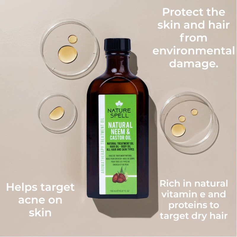 Ulei de Neem & Ricin pentru Par & Piele Nature Spell Neem & Castor Oil for Hair and Skin