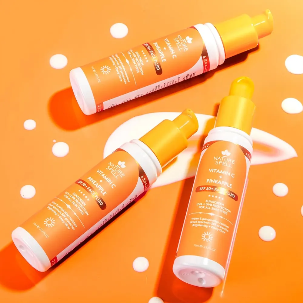 Crema cu Protectie Solara Nature Spell Vitamin C+ Pineapple SPF Face Fluid